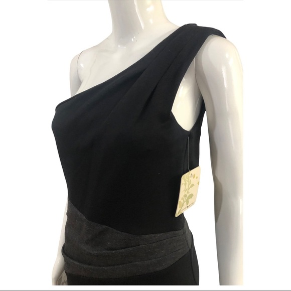 Weston Wear Womens Size M Dress Sheath One Shoulder black Sleeveless NWT - Picture 5 of 11